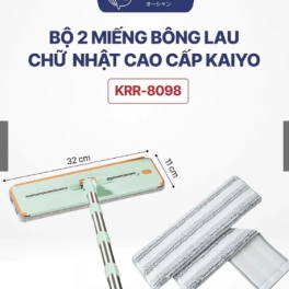 Bộ 2 miếng bông lau chữ nhật cao cấp Kaiyo KRR-8098