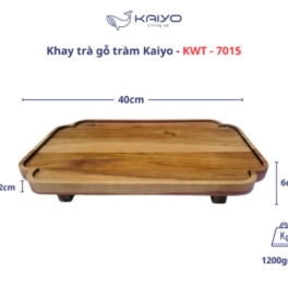 Khay trà bằng gỗ Kaiyo kích thước 25 x 40cm KWT-7015
