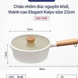 Chảo inox chống dính đáy liền Kaiyo 24cm KAC-2218