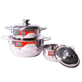 Bộ 3 Nồi Inox 3 Đáy Sunhouse SH335