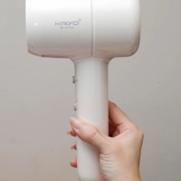Máy sấy tóc ion âm hai chiều nóng lạnh Kaiyo, model KHD- 418, màu trắng kem KHD-4199