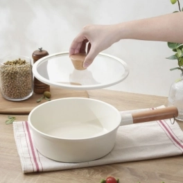 Chảo nhôm đúc nguyên khối, thành cao Elegant Kaiyo size 26cm KAC-2225