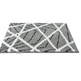 Thảm microfiber siêu thấm có chống trượt Kaiyo, 50x70 cm màu ghi KBM-9231