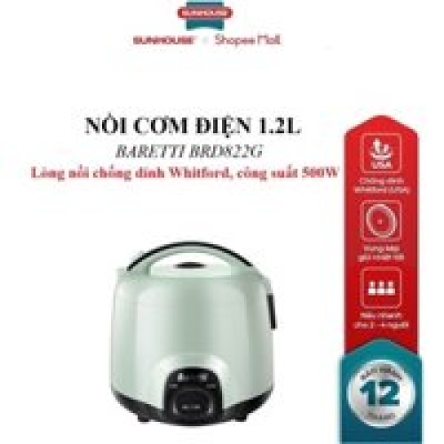 Nồi cơm điện Baretti 1.2L BRD822G