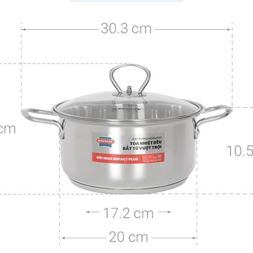 Bộ nồi inox 5 đáy Sunhouse SHG788