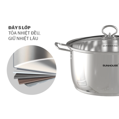 Bộ nồi inox Sunhouse SHG808