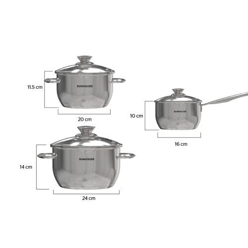 Bộ nồi inox 5 đáy Sunhouse SHG688