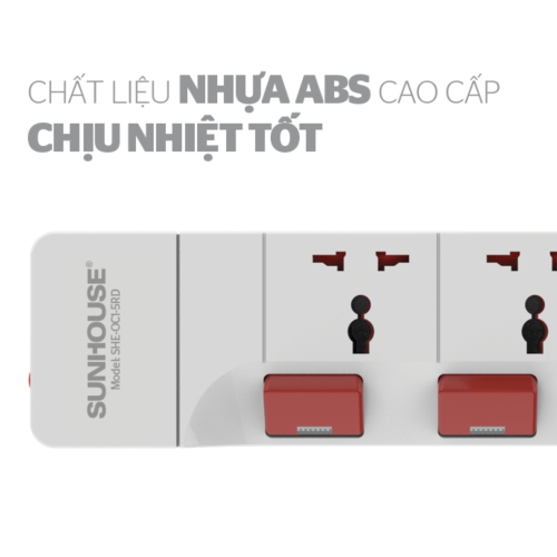 Ổ cắm điện Sunhouse SHE-OC1-5RD