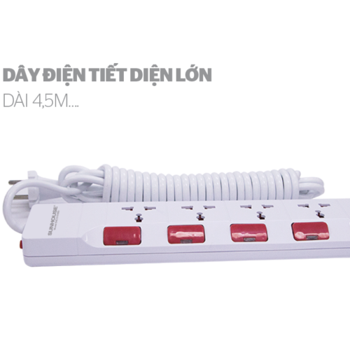 Ổ cắm điện Sunhouse SHE-OC1-5RD