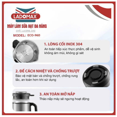 Máy làm sữa hạt Ladomax HA-960