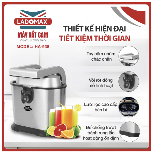 Máy vắt cam hai đầu Ladomax HA-938