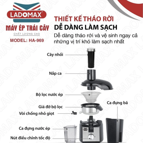 Máy ép trái cây Ladomax HA-969