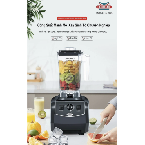 Máy xay sinh tố công nghiệp Ladomax HA-9116