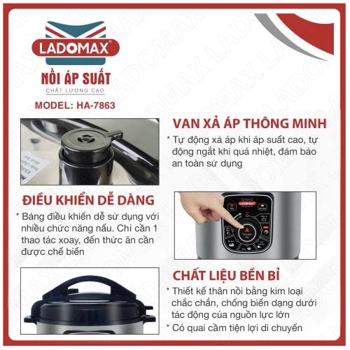 Nồi áp suất Ladomax HA-7863