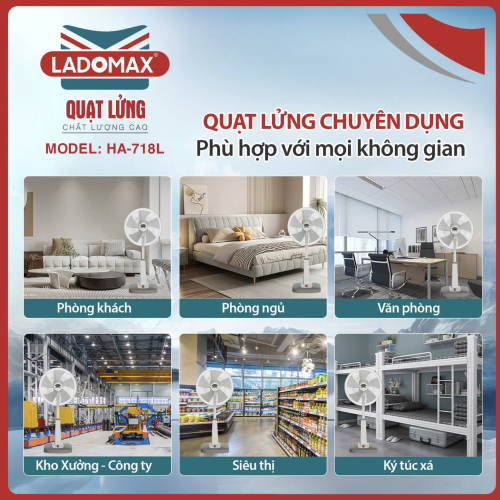 Quạt lửng Ladomax HA-718L