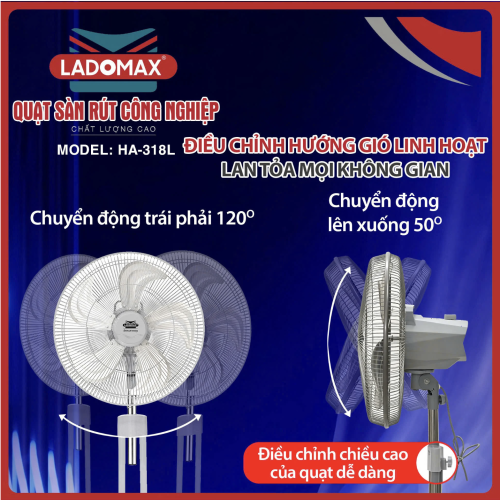 Quạt sàn rút công nghiệp Ladomax HA-318L