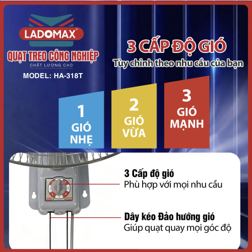 Quạt treo công nghiệp Ladomax HA-318T