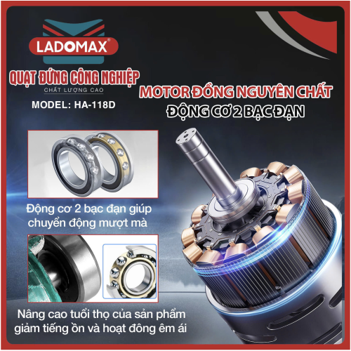 Quạt đứng công nghiệp Ladomax HA-118D