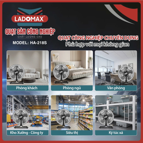 Quạt sàn công nghiệp Ladomax HA-218S