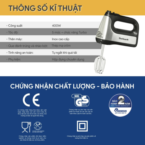 Máy đánh trứng cầm tay BlueStone HMB-6336