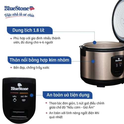 Nồi cơm điện BlueStone RCB-5519