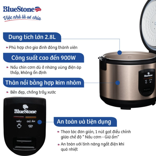 Nồi cơm điện BlueStone RCB-5538