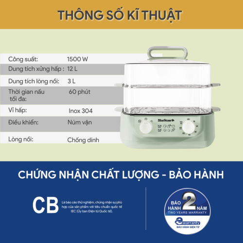 Nồi hấp đa năng BlueStone MPB-7235