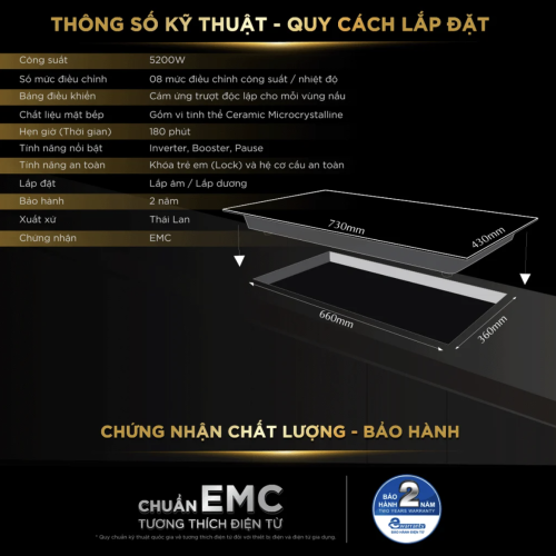 Bếp từ đôi BlueStone ICB-6939