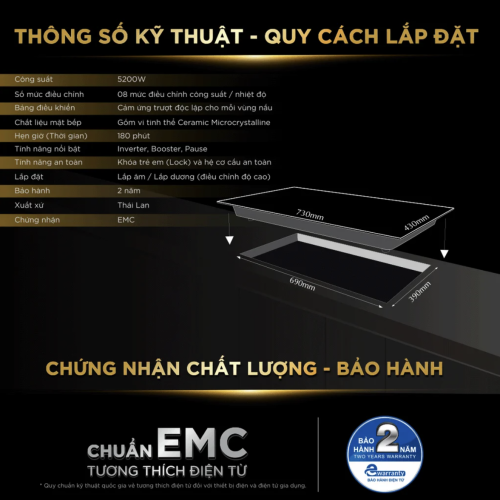 Bếp từ đôi BlueStone ICB-6949