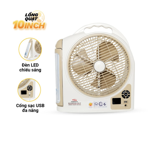 Quạt sạc Honjianda HJD-FL223 LED 2B