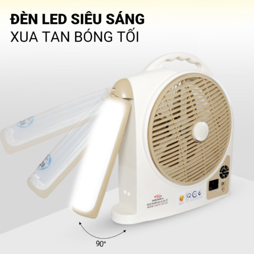 Quạt sạc Honjianda HJD-FL223 LED 1B
