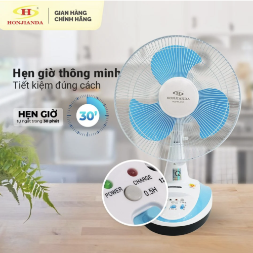 Quạt sạc Honjianda HJD-FL312 LED 2B
