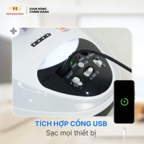 Quạt sạc tích điện để bàn Honjianda HJD-FL314 2B