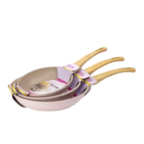 Chảo Cạn Vân Đá Đáy Từ Ecoramic Rose 20cm ERF-20IH