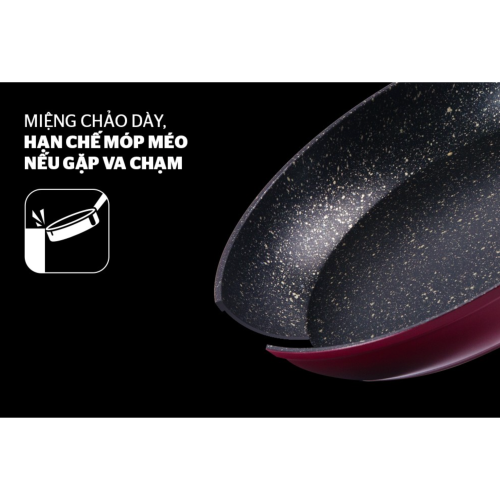 Chảo nhôm chống dính vân đá đáy từ Sunhouse SFP24B