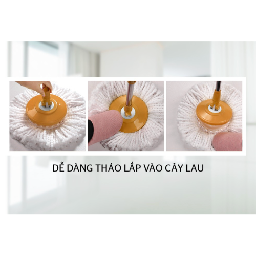 Bông lau nhà Microfiber xoay 360 độ SUNHOUSE KS-CO350M