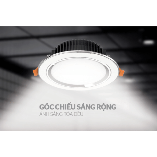 Đèn LED Downlight viền bạc 3 màu Sunhouse SHE-DL01-3/7W-VB