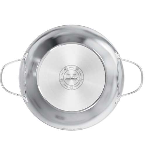Chảo xào inox liền khối Sunhouse Healthy IN20M12