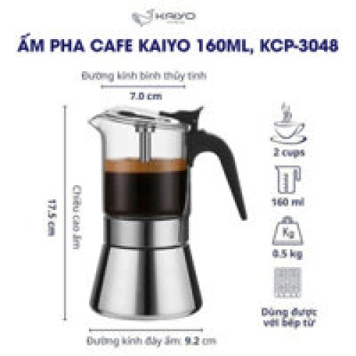 Ấm pha cà phê Moka Pot Kaiyo 160ml KCP-3048