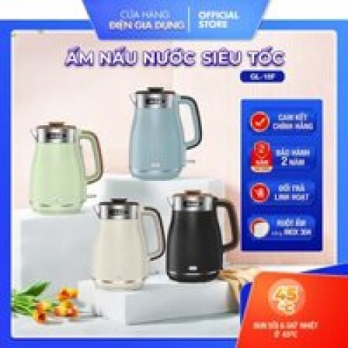 Ấm siêu tốc 2 lớp inox 304 Gali GL-18F 1.8 lít – An toàn, bền bỉ và tiện dụng cho gia đình hiện đại