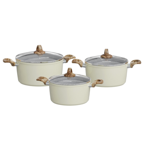Bộ nồi chống dính vân đá đáy từ Sunhouse SHG7979MA