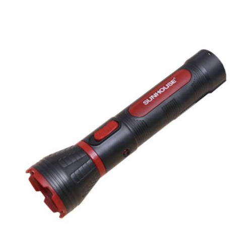 Đèn pin tay cầm Sunhouse SHE-4111 cỡ lớn đen đỏ