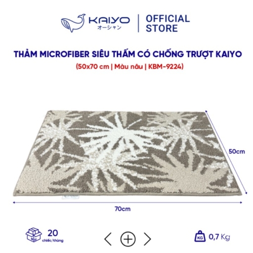 Thảm Microfiber siêu thấm có chống trượt Kaiyo KBM-9224