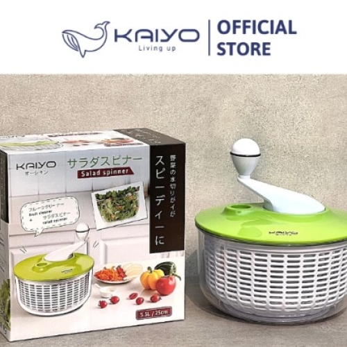 Rổ quay rau ly tâm Kaiyo 5.5 lít màu xanh KPS-8036