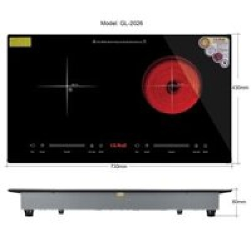 Bếp đôi điện từ - điện quang Gali GL-2026 công suất 3600W