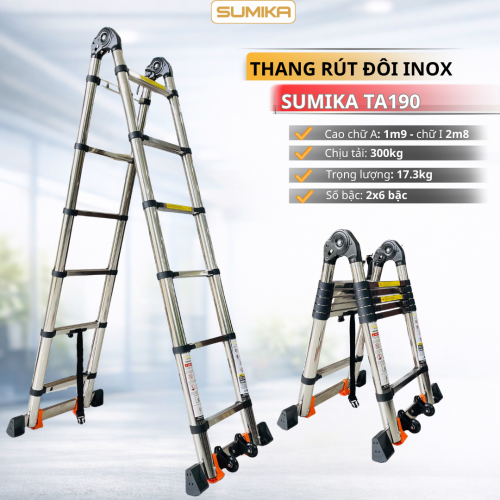 Thang Inox rút chữ A SUMIKA TA190